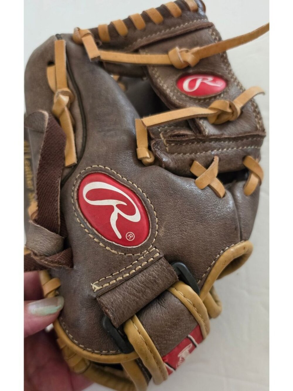 Rawlings Highlight Series H105BR 10.5” Youth Baseball Glove All Leather Shell RH - Picture 6 of 9